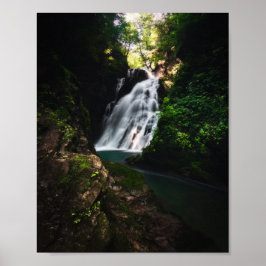 Poster Cachoeira deslumbrante Šum na floresta mágica