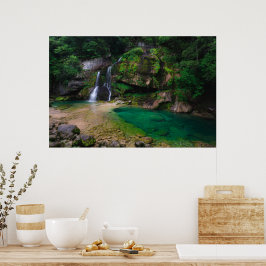 Poster Cachoeira deslumbrante Virje, Eslovênia