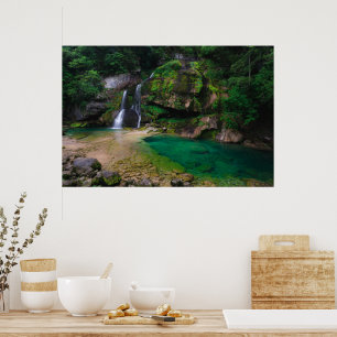 Poster Cachoeira deslumbrante Virje, Eslovênia