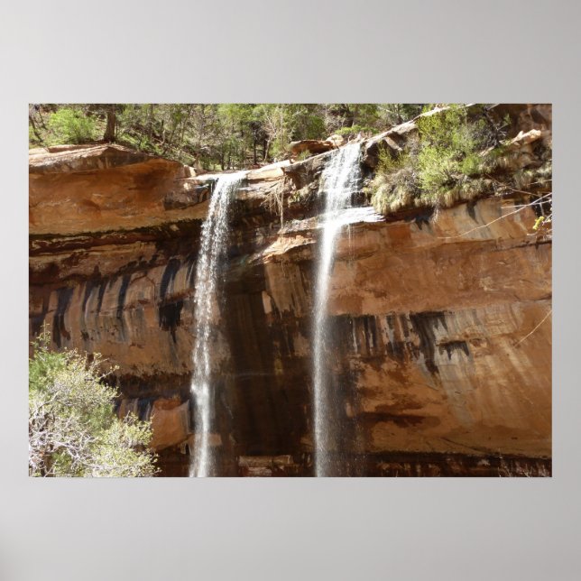 Poster Cachoeira do Emerald Pool IV do Parque Nacional de (Frente)