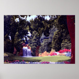 Póster Cachoeira dos jardins de Fort Wayne Indiana