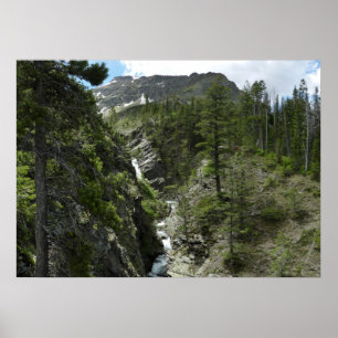 Poster Cachoeira e Pico Appistoki no Parque Nacional Glac