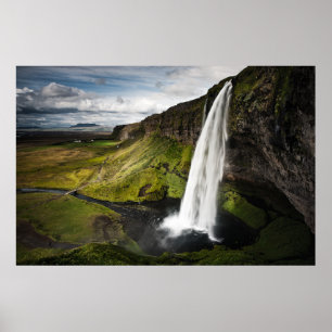Poster Cachoeira   Islândia de Seljalandsfoss