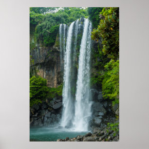 Póster Cachoeira Jeongbang, Coreia do Sul