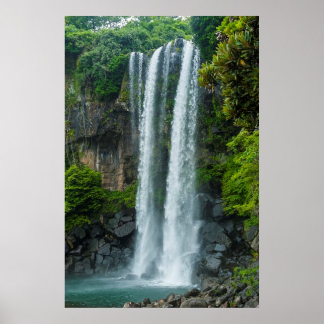 Póster Cachoeira Jeongbang, Coreia do Sul (Frente)