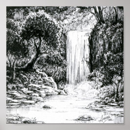 Poster Cachoeira na Floresta