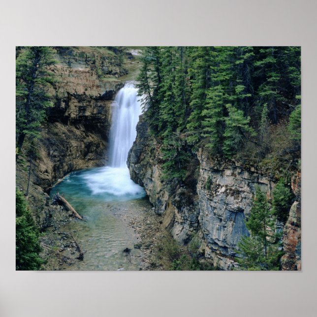 Póster Cachoeira no Falls Creek em Lewis e Clark (Frente)