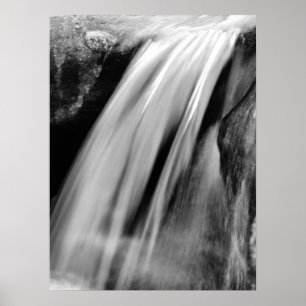 Poster Cachoeira, preto e branco