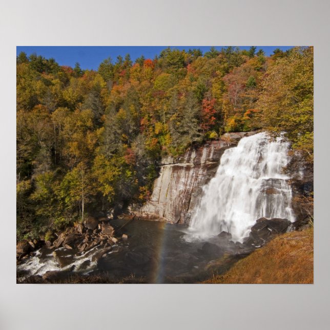 Póster Cachoeira Rainbow Falls no Gorges State Park na Ca (Frente)