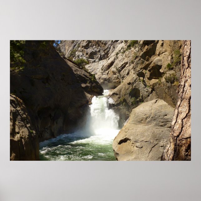 Poster Cachoeira Roaring River no Parque Nacional Kings C (Frente)