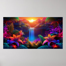 Poster Cachoeira Tropical