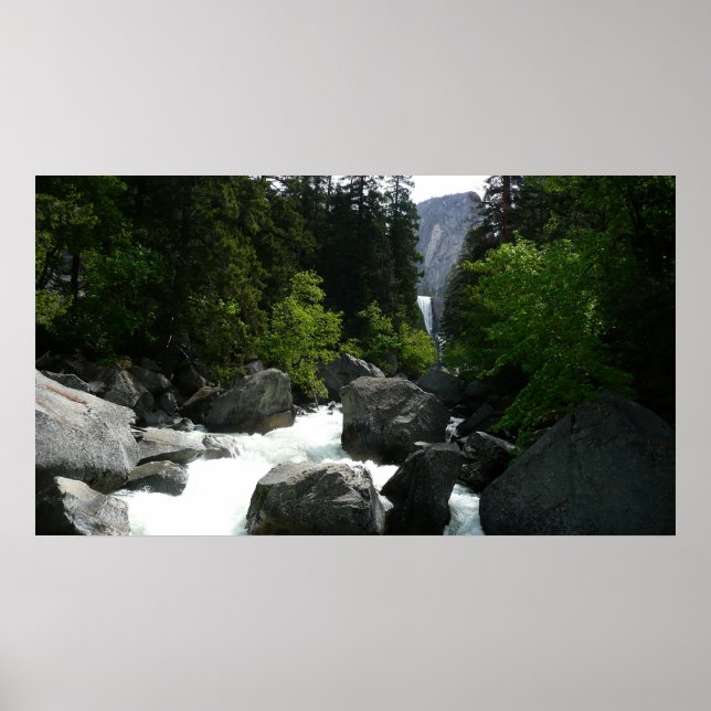 Poster Cachoeira Vernal à Distância em Yosemite (Frente)