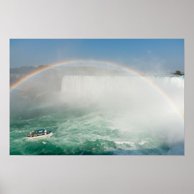 Poster Cachoeiras Boat e Horseshoe de Niagara Falls (Frente)