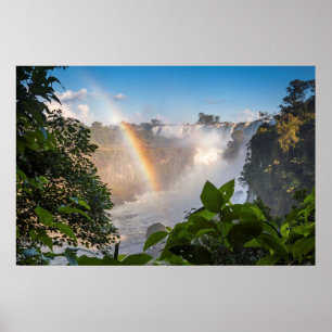 Poster Cachoeiras de Iguazú com arco-íris, Argentina