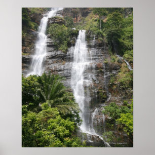 Poster Cachoeiras de Kpalime. Togo central, África