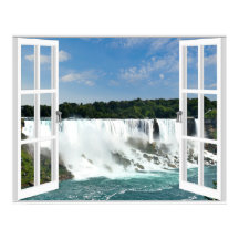 Cachoeiras Trompe l'oeil Vista da Janela Falsa