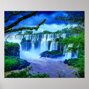 Poster Cachoeiras tropicais da floresta húmida