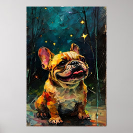 Poster Cachorrinho Caprichoso de Bulldog Francês Observan