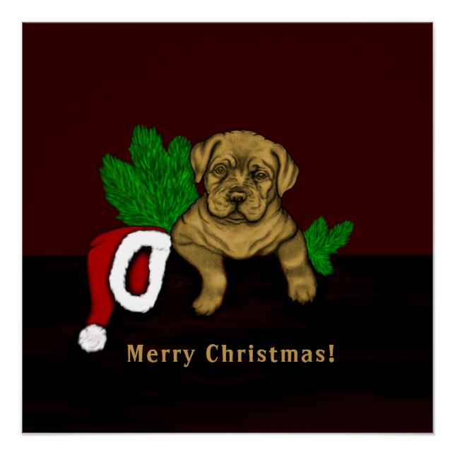 Póster Cachorrinho de Natal (Frente)