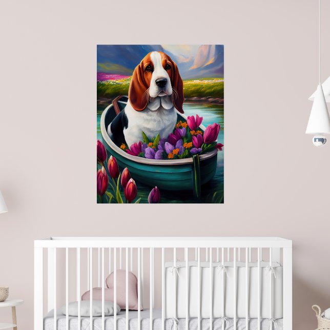 Poster Cachorro Basset em um remo: Uma aventura cênica (Berçário 2)