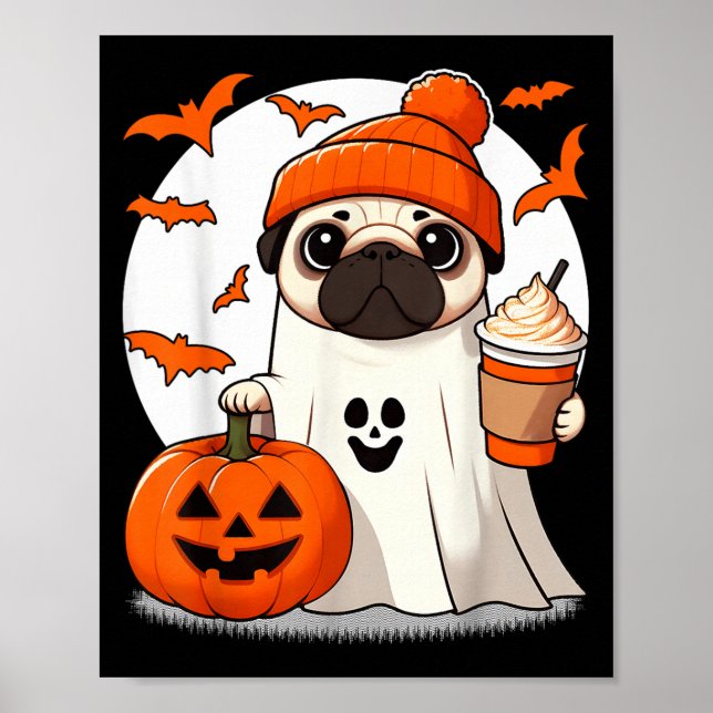 Poster Cachorro Bonito Em Fantasia Feliz Custo De Hallowe (Frente)
