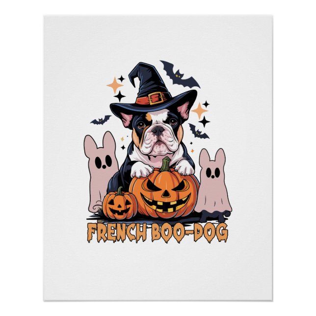 Póster Cachorro Boo Francês Cachorrinho Francês Fofo Fant (Frente)