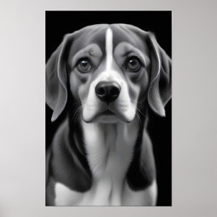 Poster Cachorro Cachorro Adorável Pet Retrato Retrato Cor