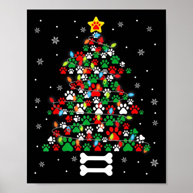 Poster Cachorro Cachorro Fresco De Natal Cachorro Diverti (Frente)