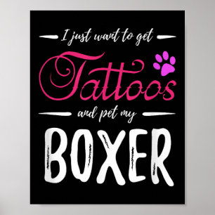 Poster Cachorro Cachorro Lover Tatuagem Camisa Engraçada