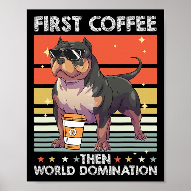 Poster Cachorro-Café - Pet American Bully (Frente)