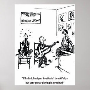 Poster Cachorro Cantante, Vintagem Humorosa