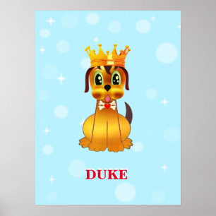 Poster Cachorro Cartoon Fofa Realeza