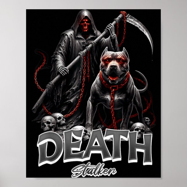 Poster Cachorro Ceifador da Morte no Halloween (Frente)