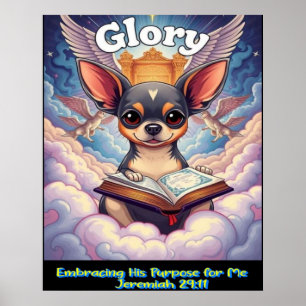 Poster Cachorro Chihuahua Cristão Abraçando Seu Propósito