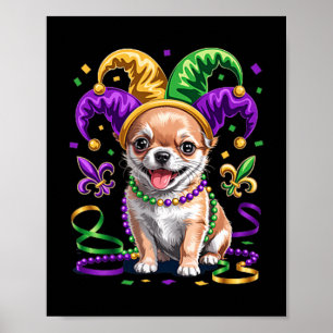 Poster Cachorro Chihuahua Fofo Máscaras de Carnaval Amant