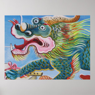Póster Cachorro Chinês/Mural Guardião do Leão