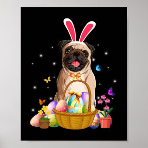 Poster Cachorro Coelhinho Com Cachorro De Ovos De Páscoa
