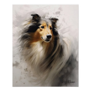 Póster Cachorro Collie no vento 001 - Yacobsen Derosa