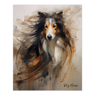 Póster Cachorro Collie no vento 002 - Yacobsen Derosa