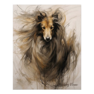 Póster Cachorro Collie no vento 004 - Yacobsen Derosa