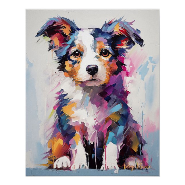Póster Cachorro Collie Sapo 001 - Xeno Luci (Frente)