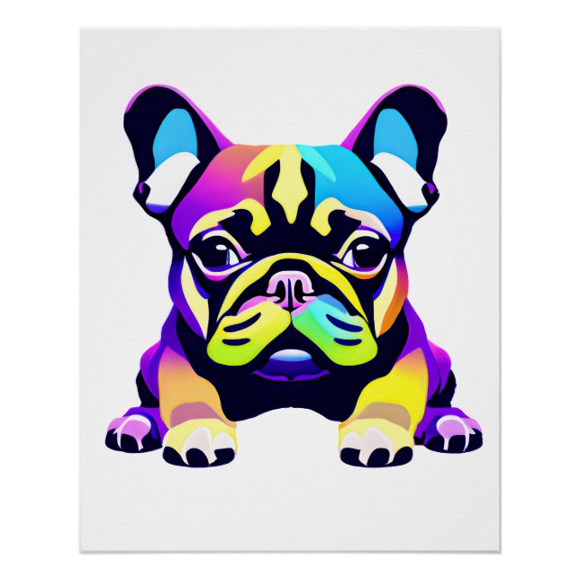 Póster Cachorro Colorido (Frente)