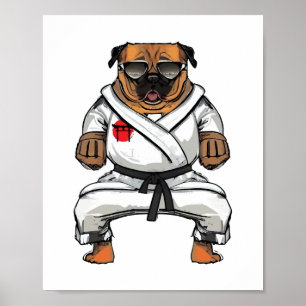 Poster Cachorro Conhece Karate