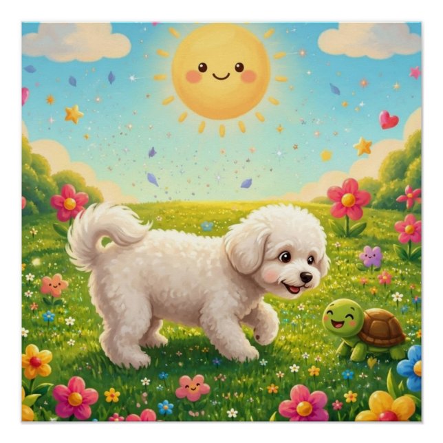 Póster Cachorro Curioso (Frente)