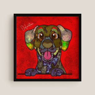 Poster Cachorro Dalmaciano pintado à mão