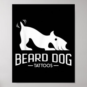 Poster Cachorro De Barba, Tatuagens E Dia Da Barba