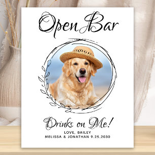 Poster Cachorro de Casamento de Estimação Bar Aberto Pers