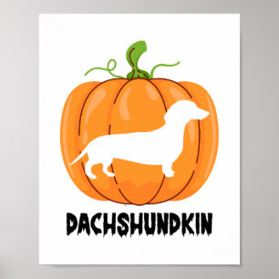 Poster Cachorro de Halloween Dachshund