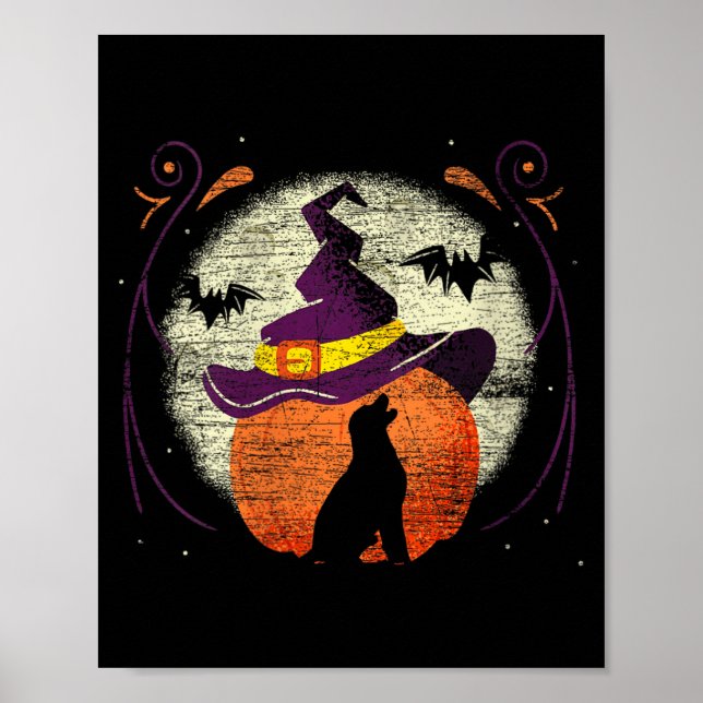 Poster Cachorro de Halloween Labrador Feminino (Frente)