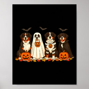 Poster Cachorro de Montanha Bernês de Halloween Fantasma